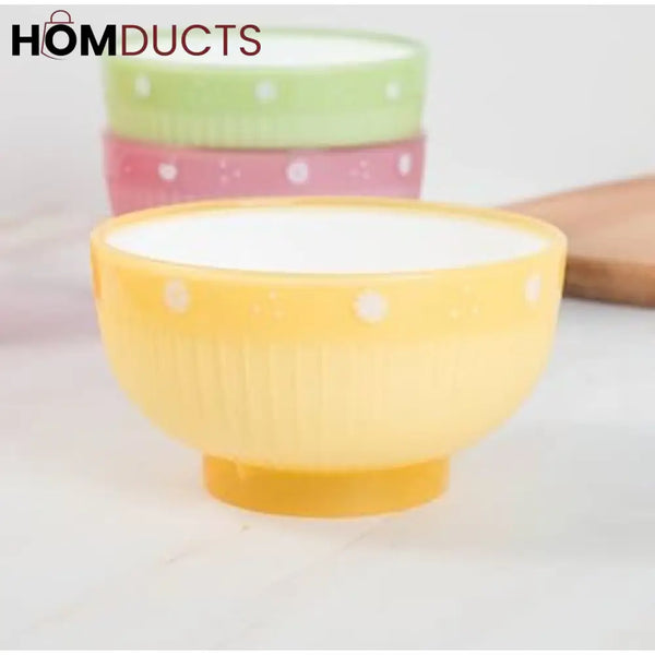 4Pcs Plastic Bowl Set With Spoon