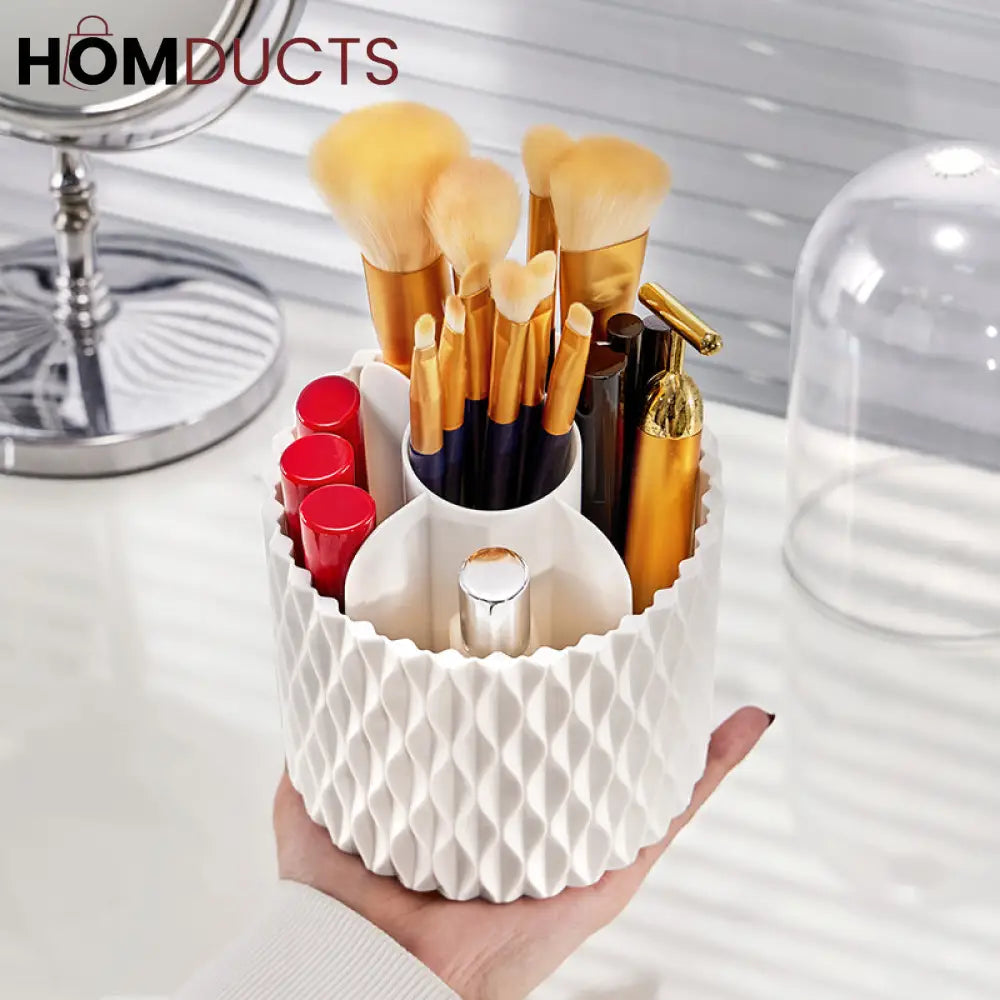 5 Grid Rotating Makeup Brush Holder J & C Organizer