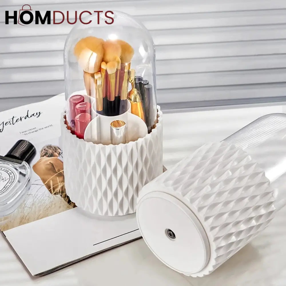 5 Grid Rotating Makeup Brush Holder J & C Organizer