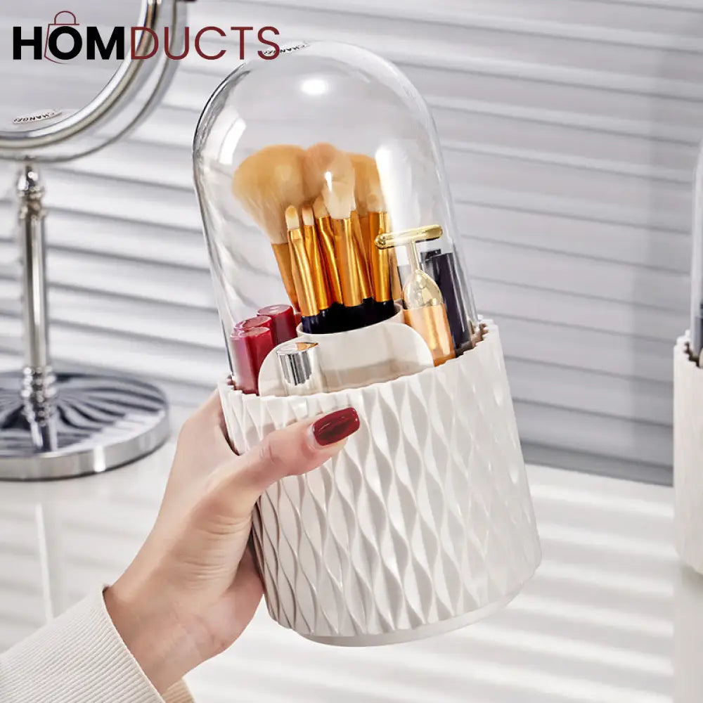 5 Grid Rotating Makeup Brush Holder J & C Organizer