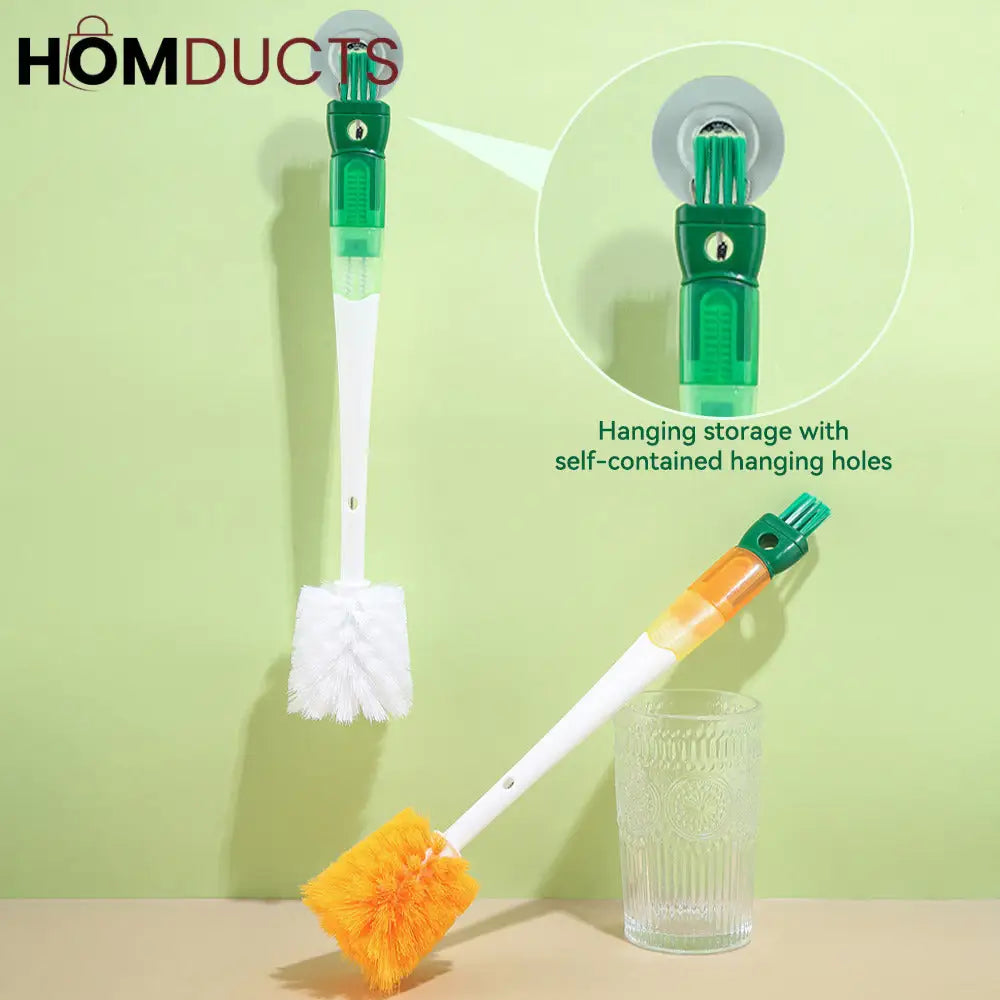 5 In 1 Long Handle Bottle Cleaning Brush