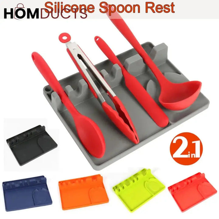 5 In 1 Silicone Spoon Rest