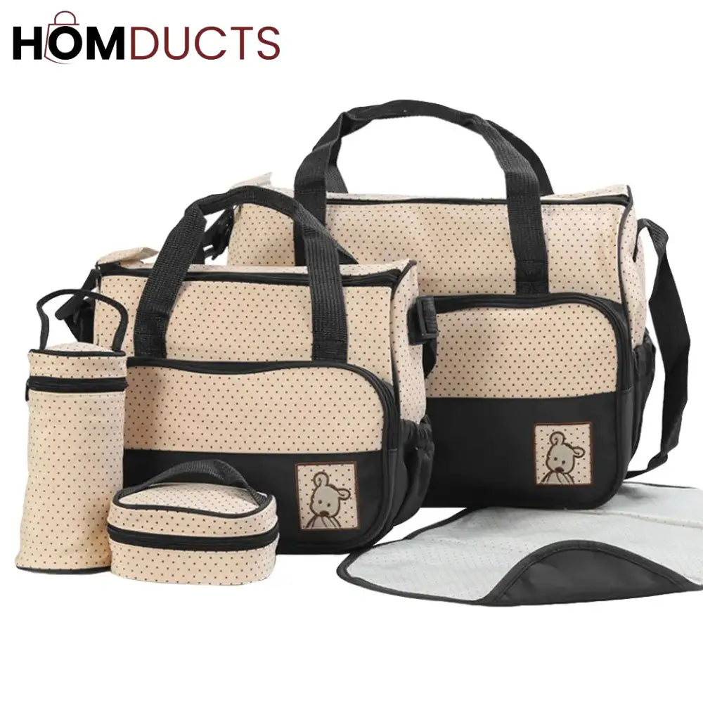 5 Pcs Large Capacity Maternity Shoulder Bag Set