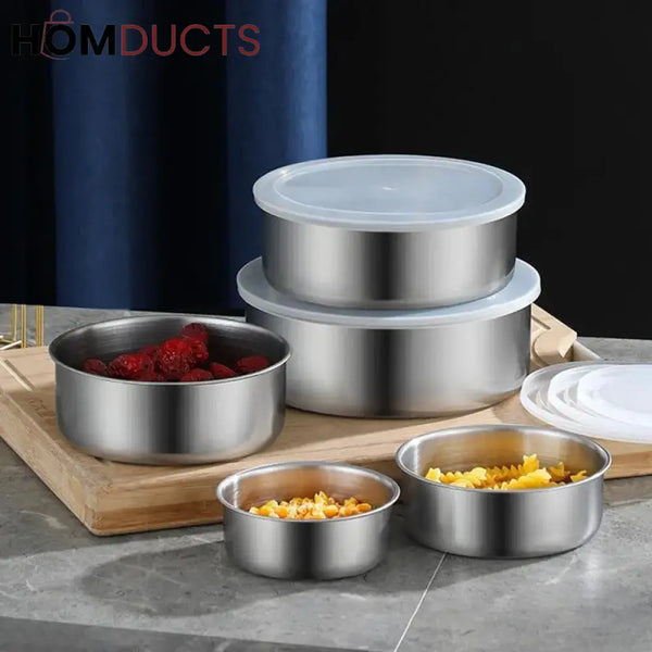 5 Pcs Stainless Steel Bowl Set