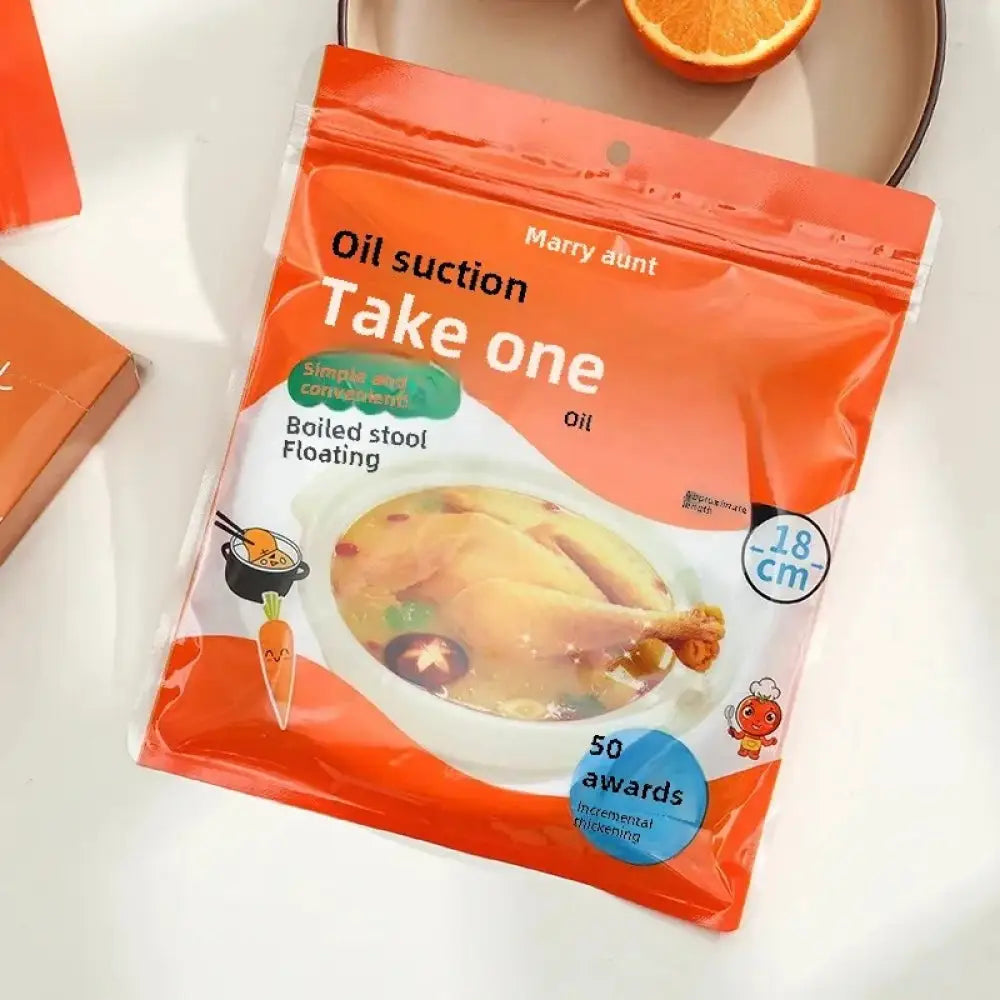 50 Pcs Food Grade Soup Oil Absorbing Sheets: Healthy Stew & Soup Filter Paper for Home Cooking & Baking