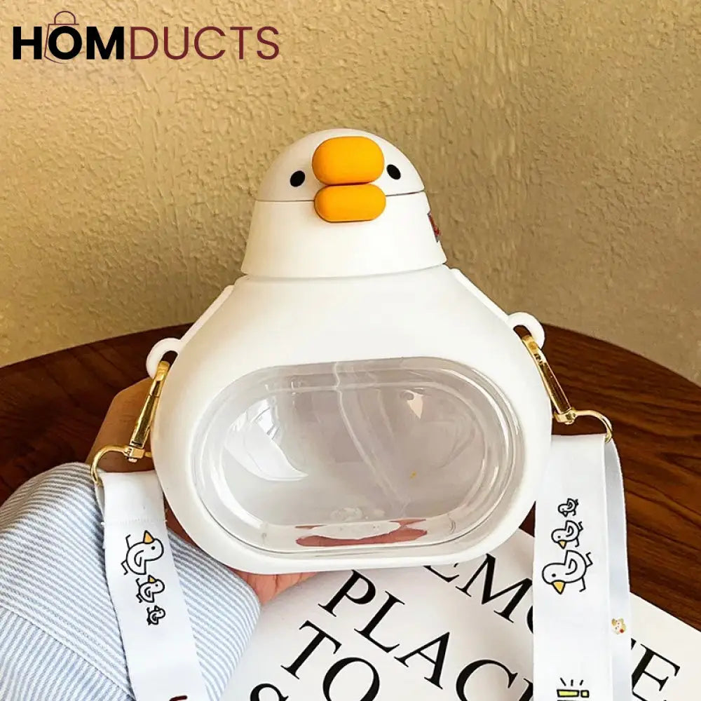 500ML Kids Water Bottle with Straw & Lid - Durable & Cartoon Character Design