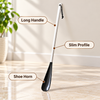 DecoBella Long-Handle Shoe Horn feature infographic