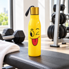 550ml yellow emoji sports water bottle