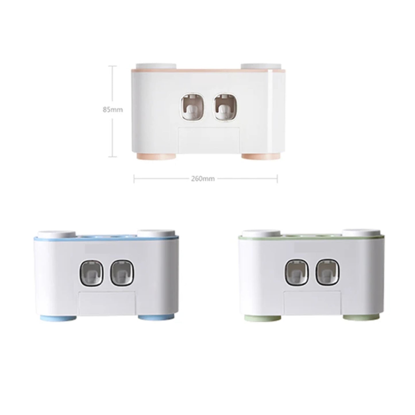 Wall Mounted Ecoco Toothpaste Dispenser and Toothbrush Holder – Automatic Bathroom Organizer Set