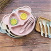 5Pcs Bear Plate Set With Spoon