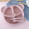 5Pcs Bear Plate Set With Spoon