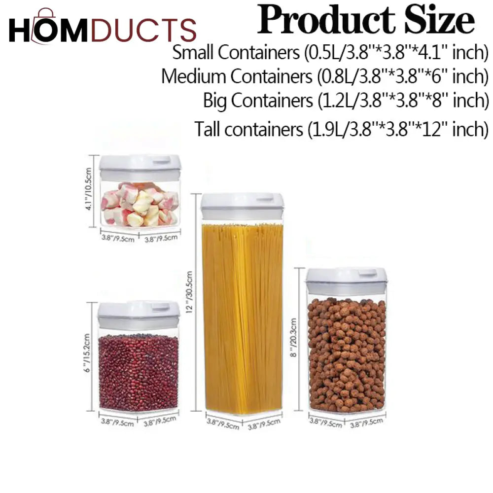 5Pcs Easy Lock Jar Set