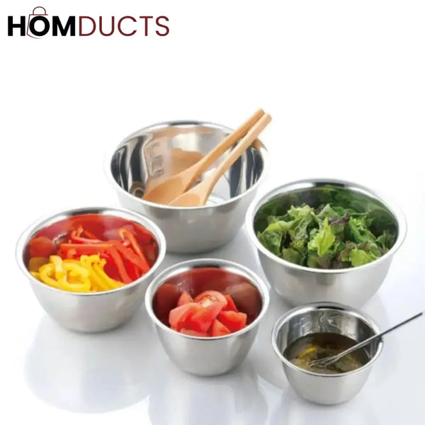 5Pcs Stainless Steel Multipurpose Bowl Set