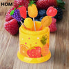 6 Pcs Fruit Pattern Fork