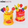 6 Pcs Fruit Pattern Fork