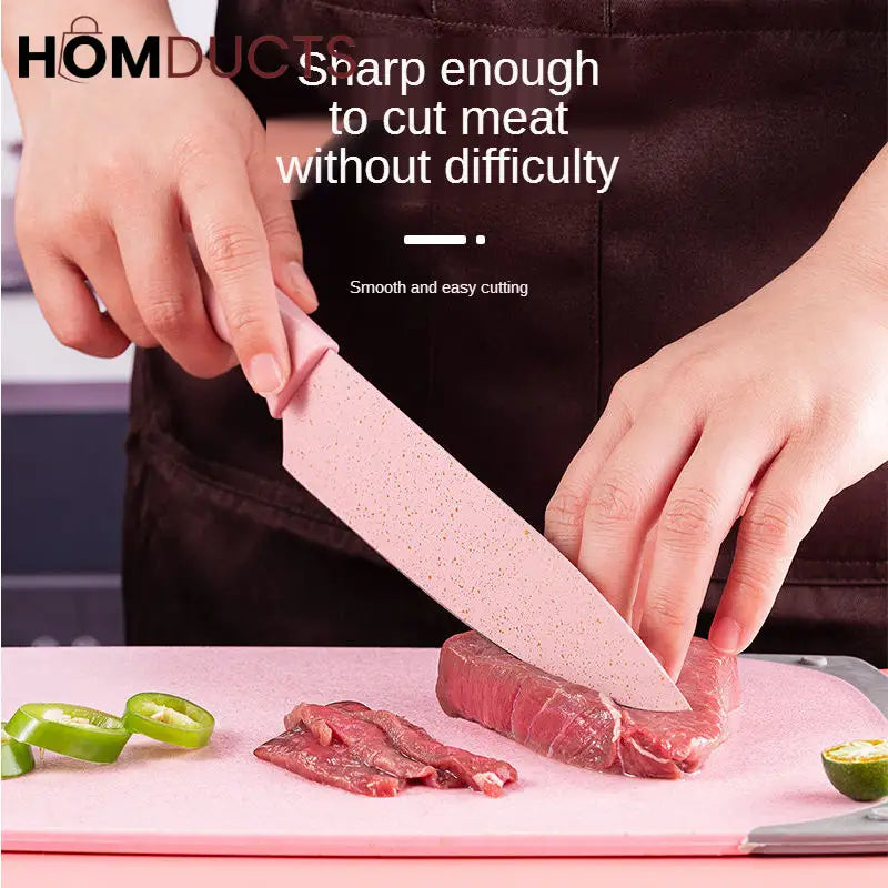 6 Pcs Stainless Steel Colorful Knife Set