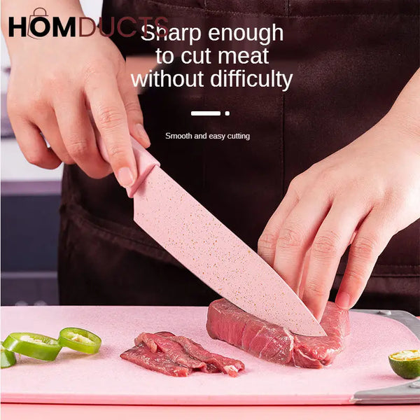 6 Pcs Stainless Steel Colorful Knife Set