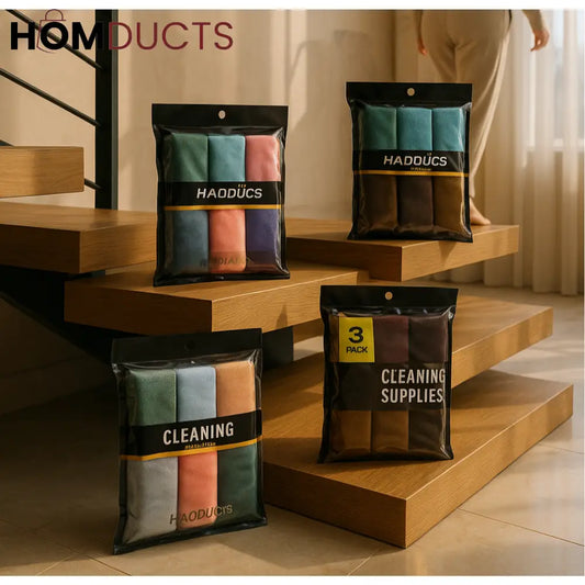6-Piece Premium Microfiber Cleaning Cloth Set – Ultra-Soft Multi-Surface Reusable Wipes