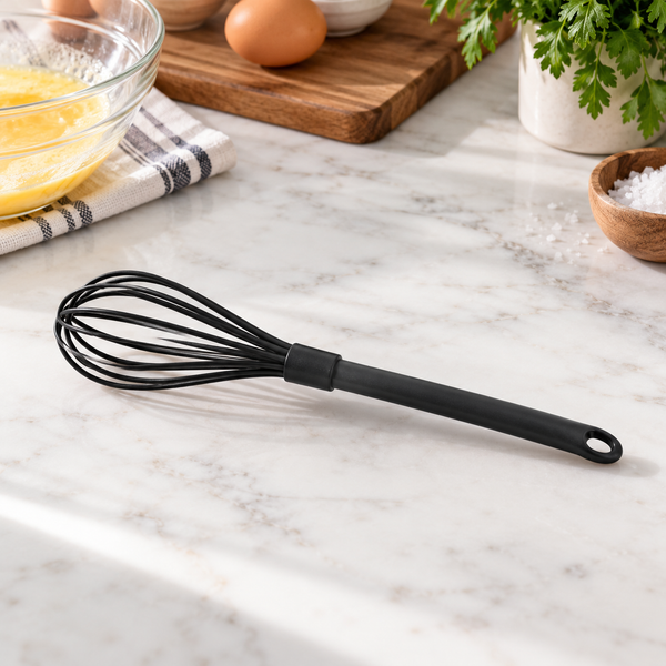 Tescoma Spaceline Nylon Balloon Whisk in a premium lifestyle setting