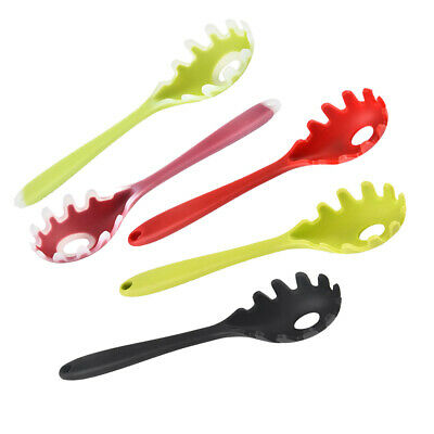 Plastic Spaghetti Server Spoon 28.5cm – Pasta Serving Spoon with Drainage Hole | Random Color