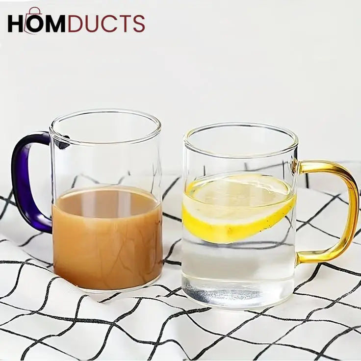 6Pcs Heat Resistant Borosilicate Glass Mug Set