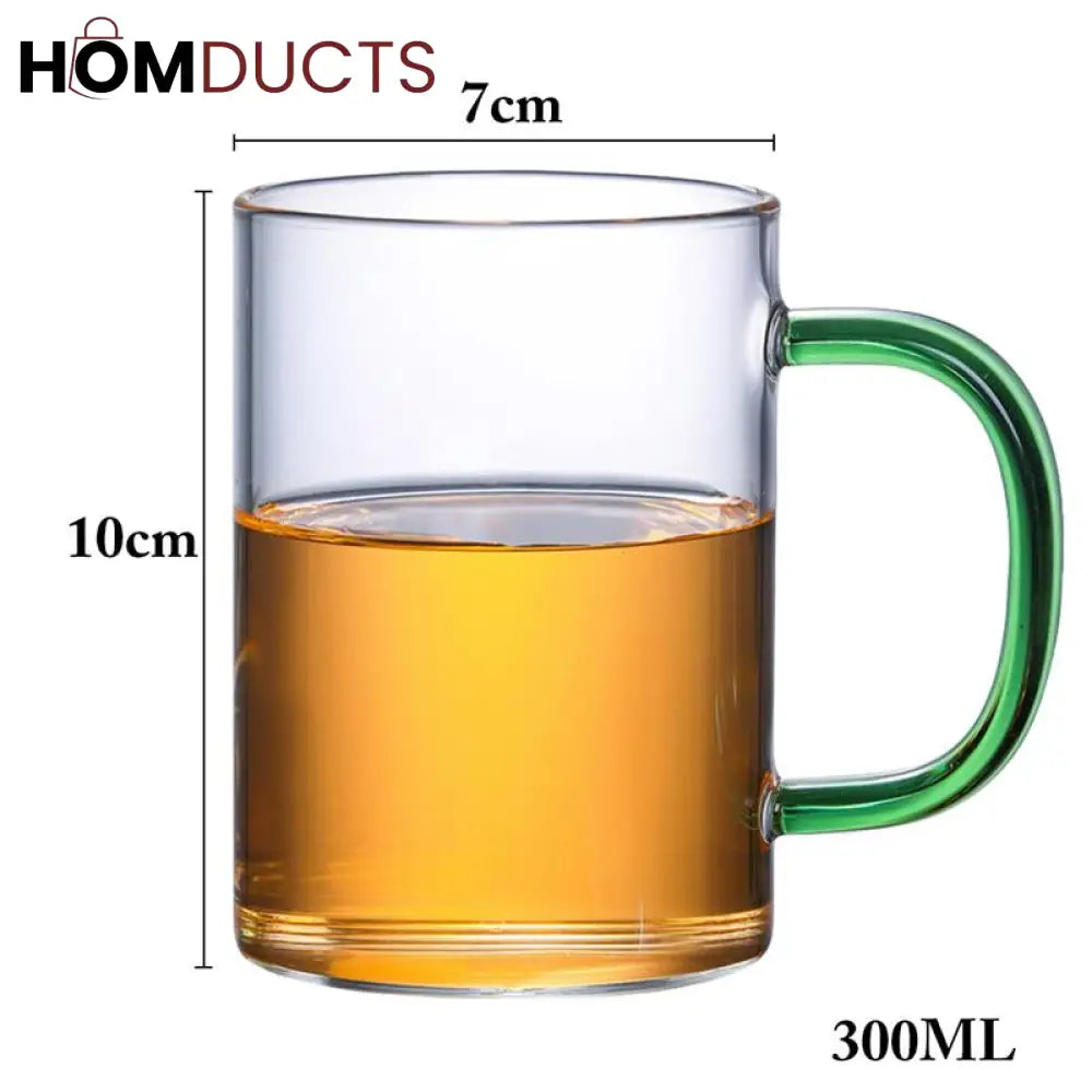 6Pcs Heat Resistant Borosilicate Glass Mug Set