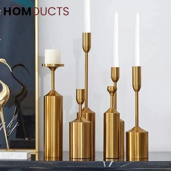 6Pcs Metal Candle Stand