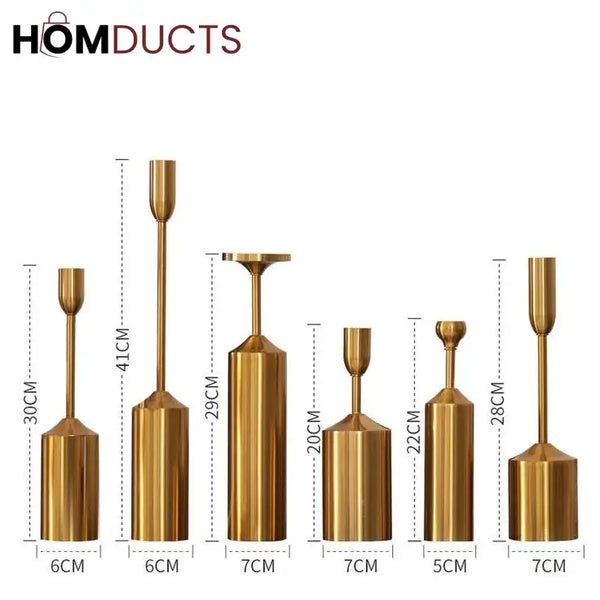 6Pcs Metal Candle Stand