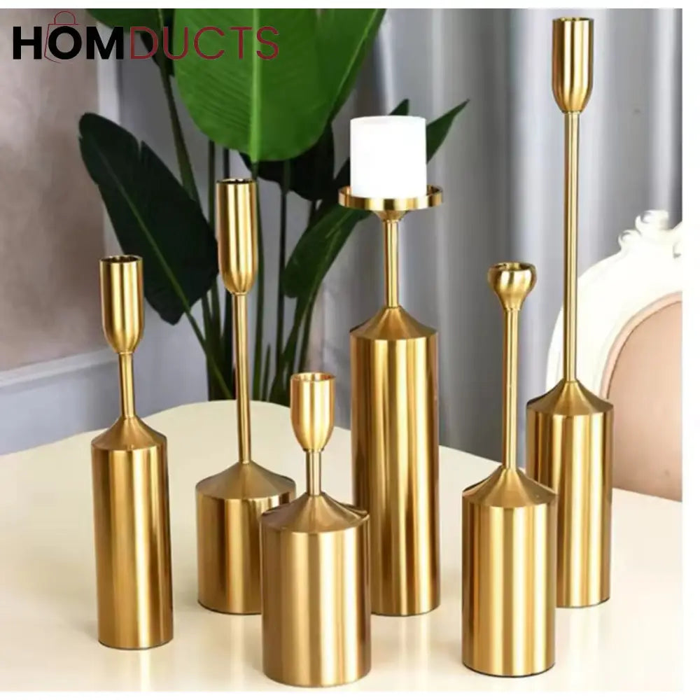 6Pcs Metal Candle Stand
