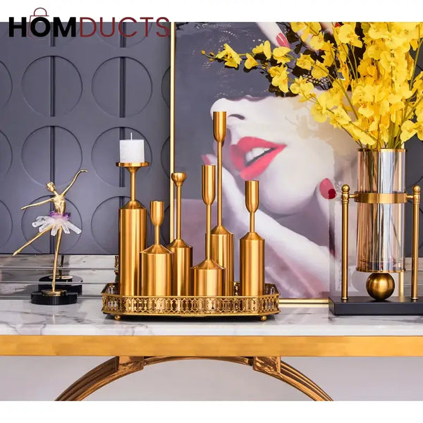 6Pcs Metal Candle Stand