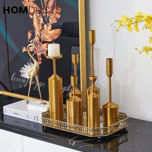 6Pcs Metal Candle Stand