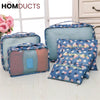 6Pcs Printed Travel Bag Set