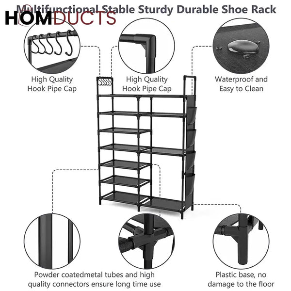 7 Layer 22 Pair Shoes Rack