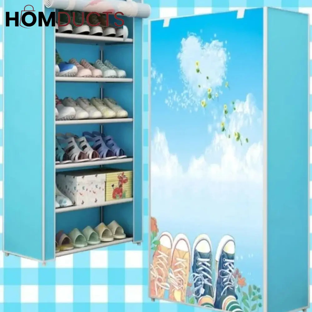 7 Layer Printed Shoe Rack