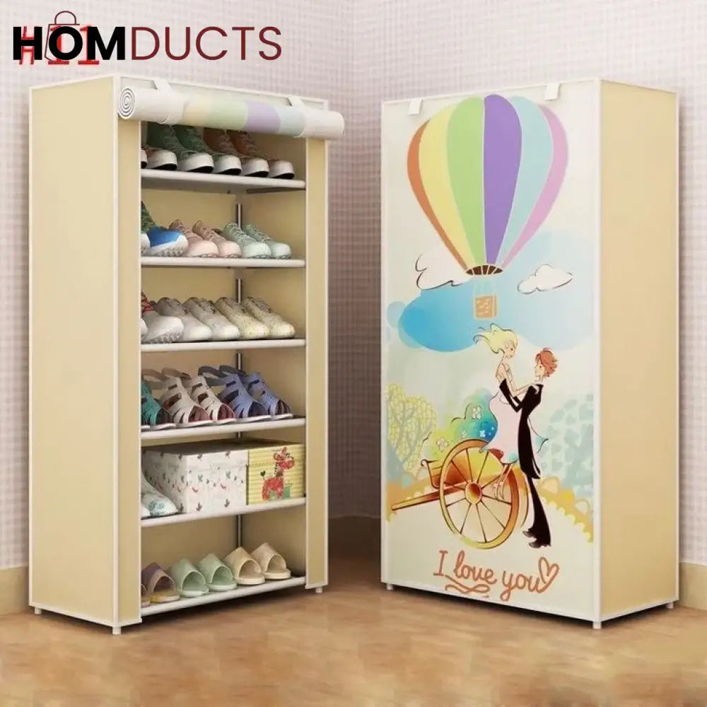 7 Layer Printed Shoe Rack