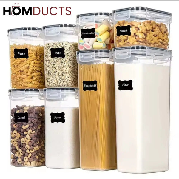 7 Pcs Airtight Jar Set with 24 Chalkboard labels