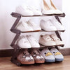 4-Tier Foldable Shoe Rack – Space Saving Multi-Layer Shoe Organizer Stand