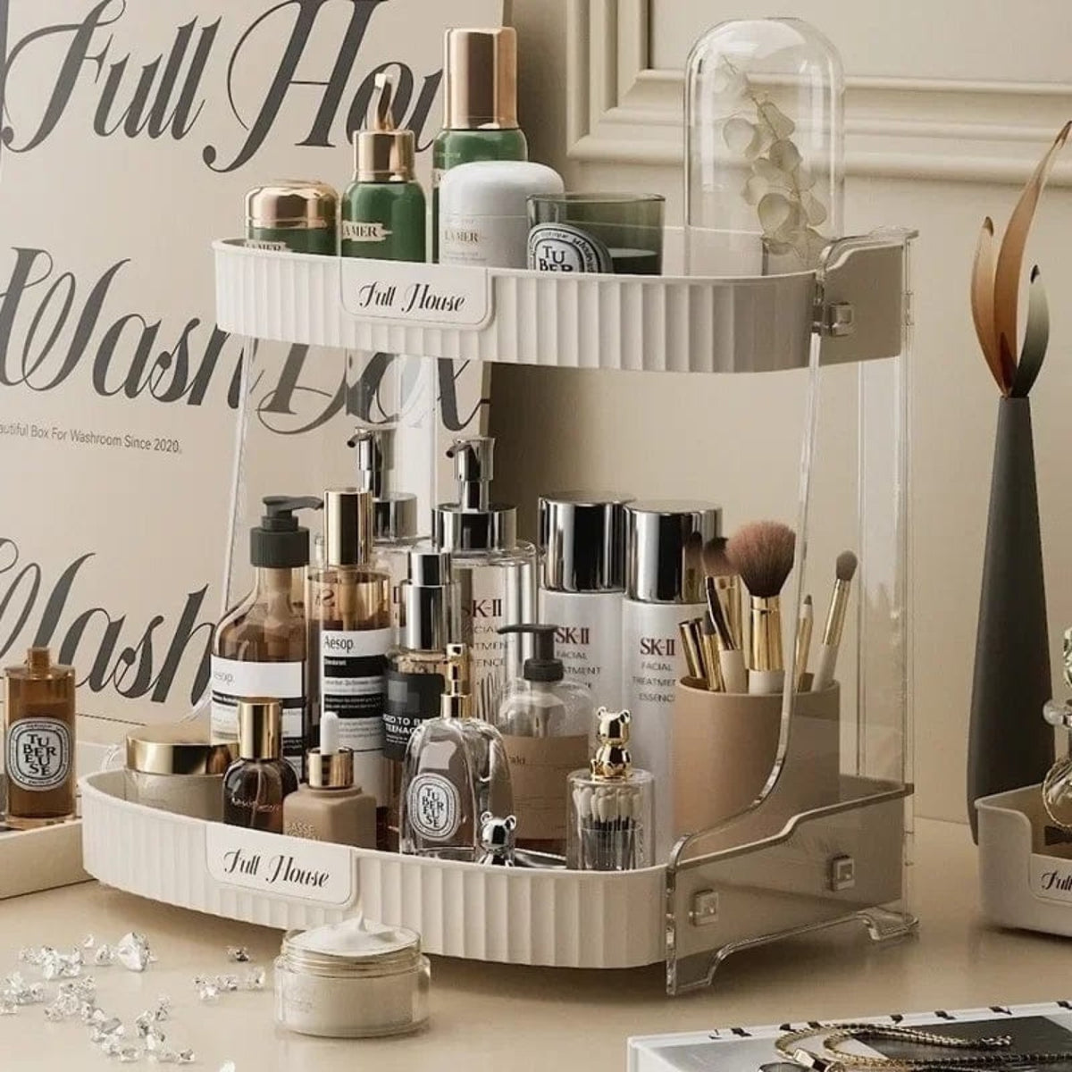 Desktop Cosmetic And Skincare Organizer