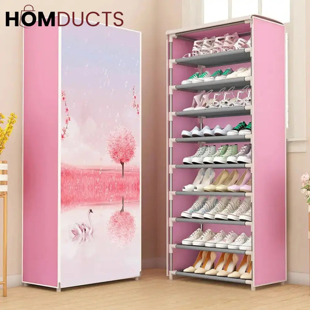 8 Layer Printed Shoe Rack