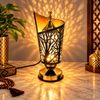 Black Geometric Metal Bukhur Lamp