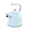 SMEG Retro Whistling Kettle – Pastel Blue Premium Stainless Steel Stovetop Tea Kettle