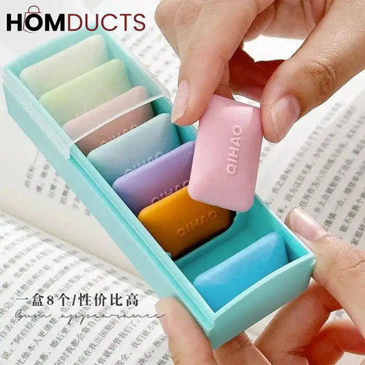 8Pcs Gum Eraser Set