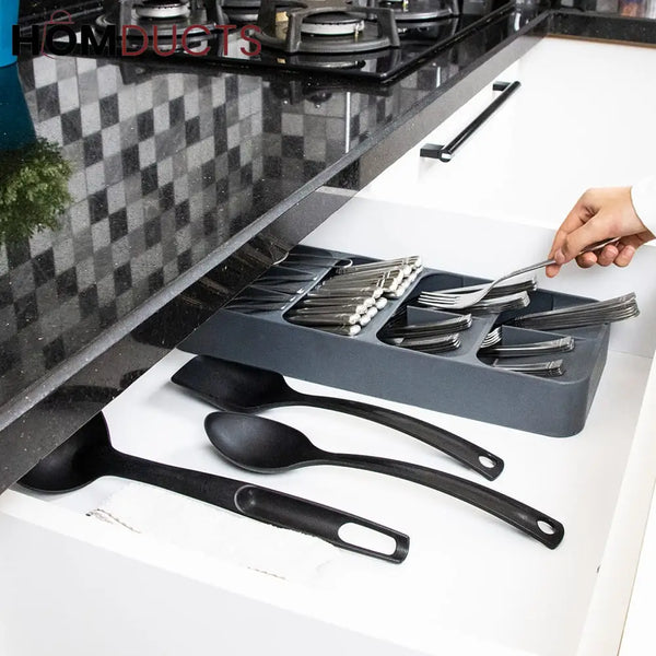 9 Compartment Drawer Cutlery Holder