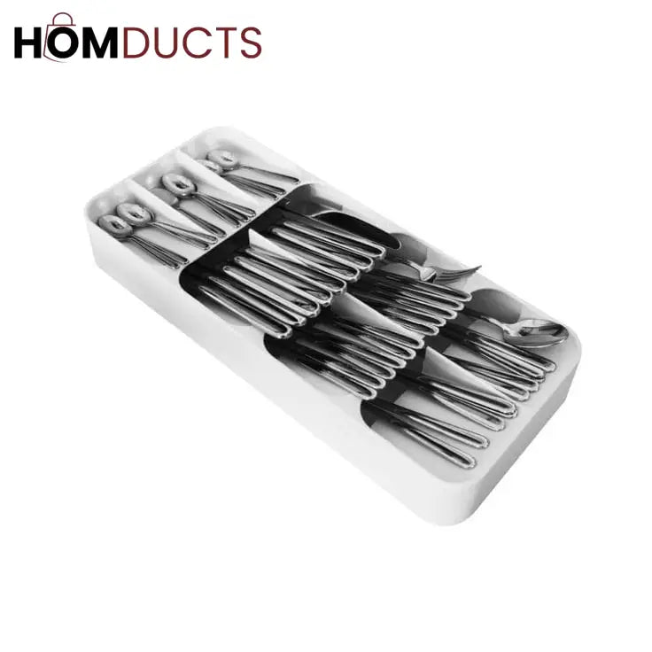 9 Compartment Drawer Cutlery Holder