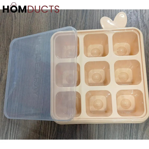 9 Grid Ice Cube Mold, Plastic Ice Cube Tray, Square Shape Ice Cube Tray