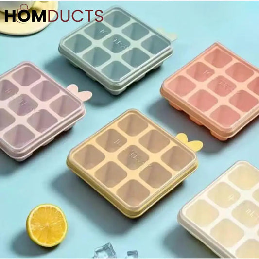 9 Grid Ice Cube Mold, Plastic Ice Cube Tray, Square Shape Ice Cube Tray