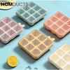 9 Grid Ice Cube Mold, Plastic Ice Cube Tray, Square Shape Ice Cube Tray