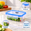 Double Lock Rectangular Food Keeper – 320ml feature infographic