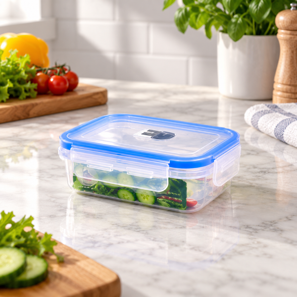 Double Lock Rectangular Food Keeper – 320ml in a premium lifestyle setting