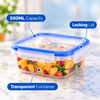 Double Lock Square Food Keeper – 550ml feature infographic